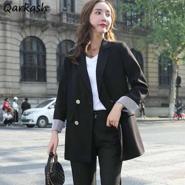 women's suits & blazers womens spring plus size 2xl notched double breasted ulzzang patchwork business outwear chic korean style 2021 c, White;black
women's suits & blazers womens spring plus size 2xl notched double breasted ulzzang patchwork business outwear chic korean style 2021 c, White;black