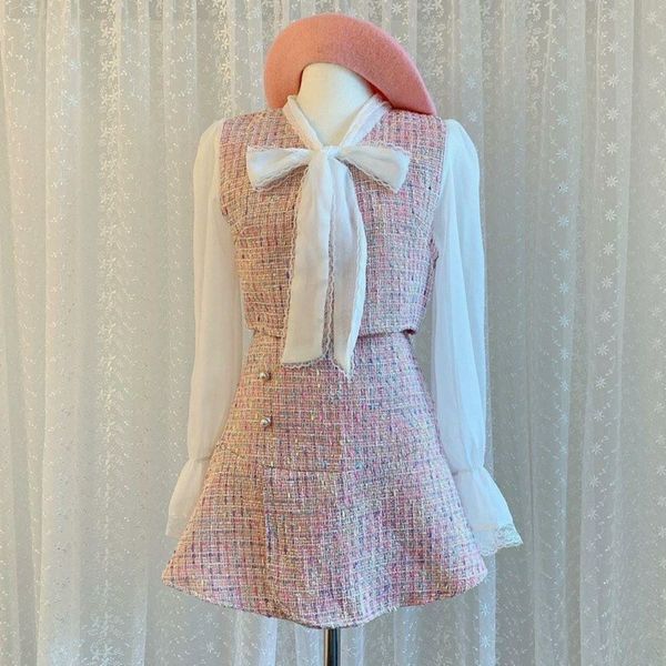 new 2021 spring two outfits for women office lady sweet suits short & mini skirt ladies clothes tweed 2 piece set d5p1, Black;gray
new 2021 spring two outfits for women office lady sweet suits short & mini skirt ladies clothes tweed 2 piece set d5p1, Black;gray