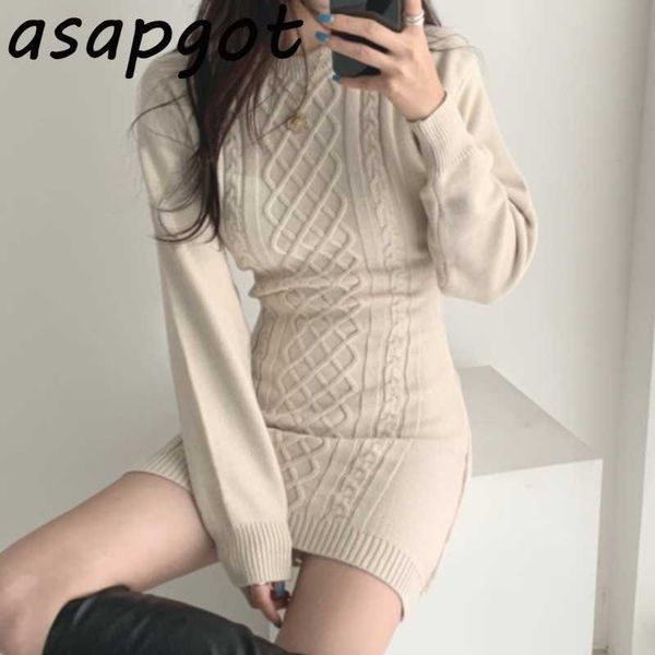 korean ins autumn winter temperament round neck sweater dress bodycon open back slim wrap hip knitted dress women chic thick 210610, Black;gray 
korean ins autumn winter temperament round neck sweater dress bodycon open back slim wrap hip knitted dress women chic thick 210610, Black;gray