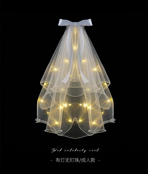 bridal veils shinny glow with bow 0.8m vestido de noiva longo wedding veil ivory white comb, Black
bridal veils shinny glow with bow 0.8m vestido de noiva longo wedding veil ivory white comb, Black
