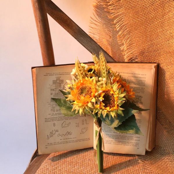 decorative flowers & wreaths 1 bouquet sunflower bunch artificial flower for home wedding living room table garden decor bride holding valen
decorative flowers & wreaths 1 bouquet sunflower bunch artificial flower for home wedding living room table garden decor bride holding valen