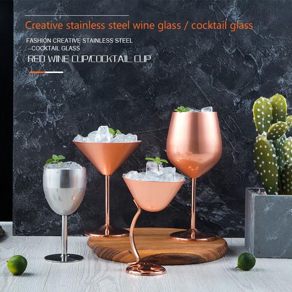 304 stainless steel wine glass all-steel anti-fall champagne glass metal stemware rose gold wine cocktail martini
304 stainless steel wine glass all-steel anti-fall champagne glass metal stemware rose gold wine cocktail martini