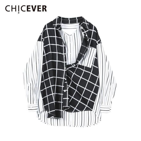 women's blouses & shirts chicver spring plaid print women shirt lapel long sleeve loose slim patchwork pockets female blouse 2021 fashi, White
women's blouses & shirts chicver spring plaid print women shirt lapel long sleeve loose slim patchwork pockets female blouse 2021 fashi, White