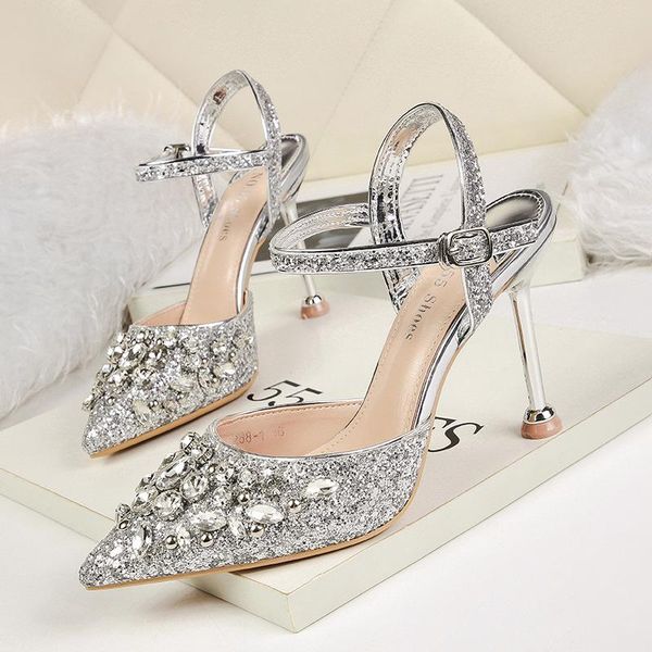 dress shoes 2021 fashion crystal bling pumps women elegant thin high heels point toe party wedding woman bridal stiletto, Black
dress shoes 2021 fashion crystal bling pumps women elegant thin high heels point toe party wedding woman bridal stiletto, Black