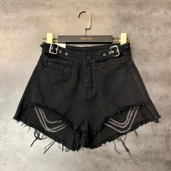 women's jeans 2021 spring summer fashion hollow out beading tassel burr trend denim shorts women sb136, Blue
women's jeans 2021 spring summer fashion hollow out beading tassel burr trend denim shorts women sb136, Blue