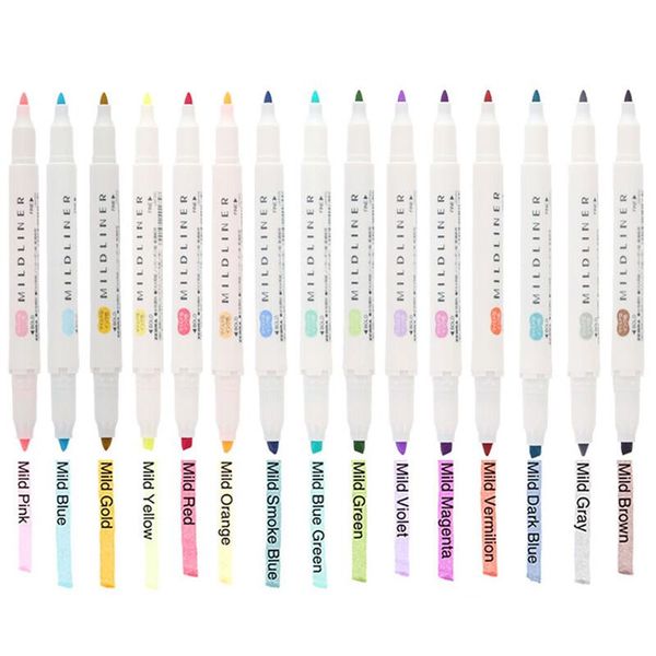 highlighters 1pcs japanese stationery zebra mild liner double headed highlighter pen drawing mark mildliner scribble fluorescent, Black;red 
highlighters 1pcs japanese stationery zebra mild liner double headed highlighter pen drawing mark mildliner scribble fluorescent, Black;red