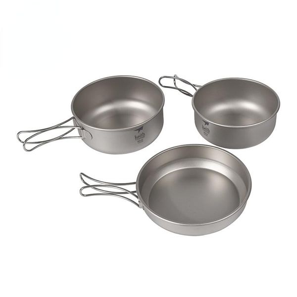 raincoats keith 3pcs titanium pans bowls set with folding handle cook sets pot camping hiking picnic cookware utensils ti6053
raincoats keith 3pcs titanium pans bowls set with folding handle cook sets pot camping hiking picnic cookware utensils ti6053