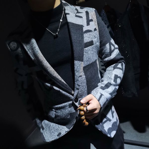 2021 new fall winter art jacket slim fit party prom club pattern homme big letter print woolblend tweed blazer men 20t0, White;black
2021 new fall winter art jacket slim fit party prom club pattern homme big letter print woolblend tweed blazer men 20t0, White;black