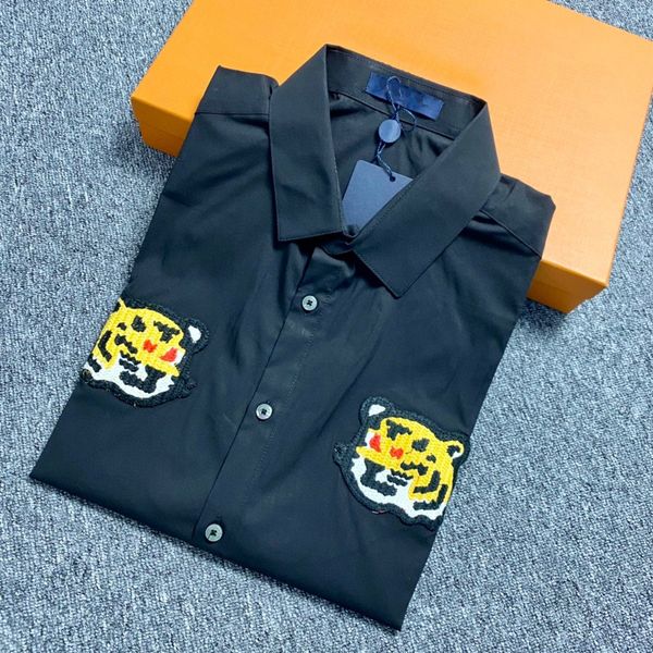 mens casual shirts hawaiian style mens short spring and summer new tiger embroidery craft 2022 fashion men womens dinner reception lovers, White;black
mens casual shirts hawaiian style mens short spring and summer new tiger embroidery craft 2022 fashion men womens dinner reception lovers, White;black
