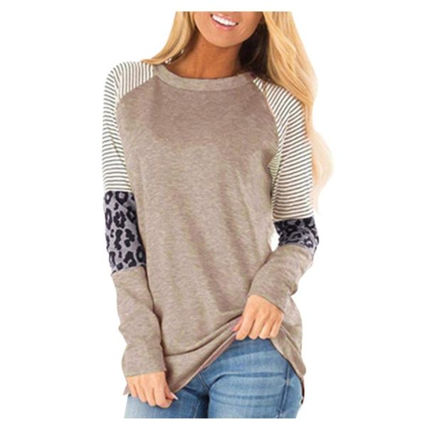 women's blouses & shirts casual women leopard printed patchwork blouse plus size o-neck pullover autumn long sleeve loose blusa shirt, White
women's blouses & shirts casual women leopard printed patchwork blouse plus size o-neck pullover autumn long sleeve loose blusa shirt, White
