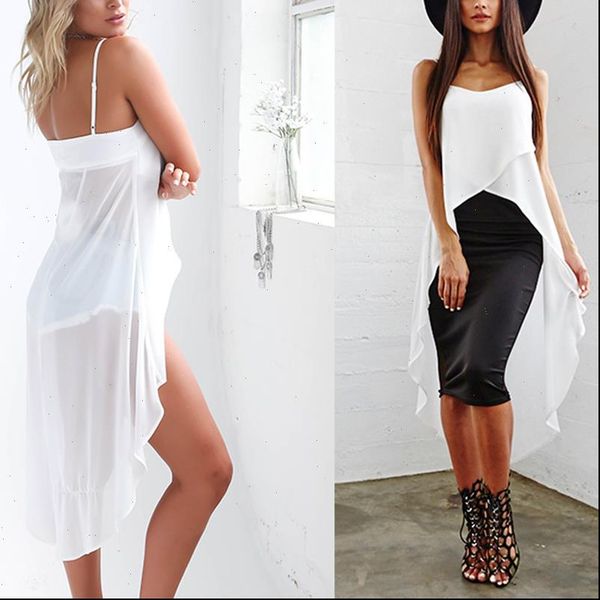 women summer sleeveless camis irregular strap chiffon beach cami new fashion thin long white women clothing
women summer sleeveless camis irregular strap chiffon beach cami new fashion thin long white women clothing