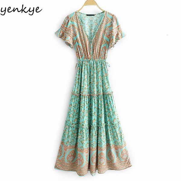 2021 new floral print holiday summer boho women v neck short sleeve drawstring waist a-line casual long maxi vestido wbrg, Black;gray
2021 new floral print holiday summer boho women v neck short sleeve drawstring waist a-line casual long maxi vestido wbrg, Black;gray