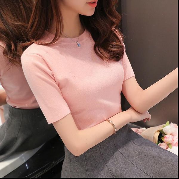 female knit short sleeved sweater women 2021 new spring knitwear thin sweater short sleeve sweater slim half sleeve pullover, White;black
female knit short sleeved sweater women 2021 new spring knitwear thin sweater short sleeve sweater slim half sleeve pullover, White;black
