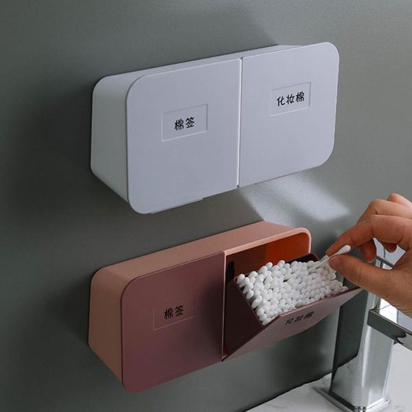 storage boxes & bins wall-mounted cotton pad box self-stick cosmetic dispenser dustproof plastic swab for bathroom 
storage boxes & bins wall-mounted cotton pad box self-stick cosmetic dispenser dustproof plastic swab for bathroom