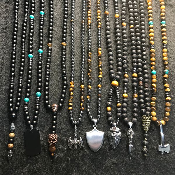 natural stone necklace men tiger eye stone beads skull choker long chains neckalce pendants for men women hip hop jewellery, Bronze;silver
natural stone necklace men tiger eye stone beads skull choker long chains neckalce pendants for men women hip hop jewellery, Bronze;silver