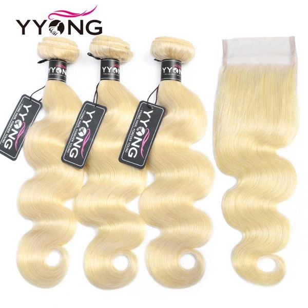 human hair bulks yyong 613 bundles with closure brazilian body wave blonde lace 4pc/lot remy, Black
human hair bulks yyong 613 bundles with closure brazilian body wave blonde lace 4pc/lot remy, Black