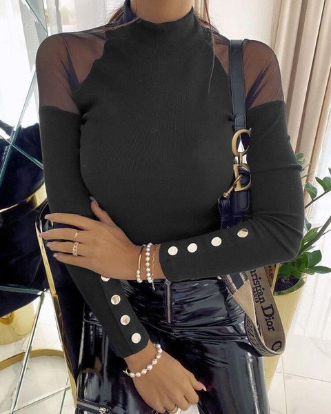hollow out long sleeve shirt woman button slim autumn spring patchwork sleeve t-shirt women streetwear, White
hollow out long sleeve shirt woman button slim autumn spring patchwork sleeve t-shirt women streetwear, White