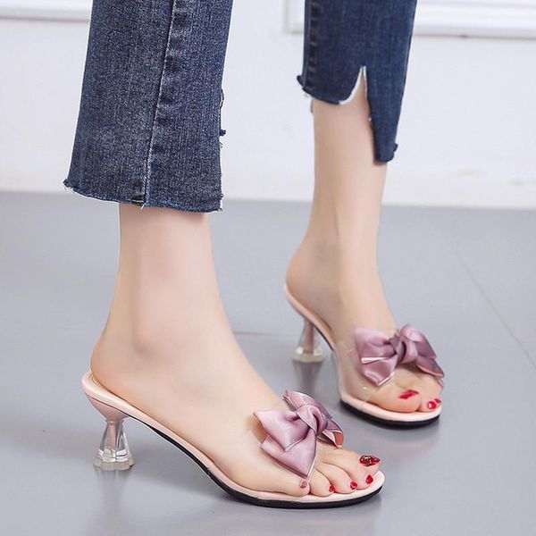 square heel shoes womens slippers outdoor transparent heel luxury slides butterfly-knot jelly flip flops heeled mules pantofle b, Black
square heel shoes womens slippers outdoor transparent heel luxury slides butterfly-knot jelly flip flops heeled mules pantofle b, Black