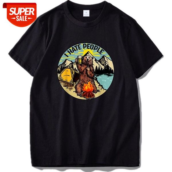 I Hate People Camping Bear T Shirt Retro Hiking Lovers Summer Tshirt EU Size 100% Cotton Soft Cool Tops #ct6t, White;black
I Hate People Camping Bear T Shirt Retro Hiking Lovers Summer Tshirt EU Size 100% Cotton Soft Cool Tops #ct6t, White;black