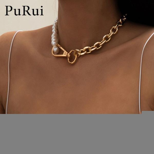 new elegant pearl choker necklace women easy hook link chain necklace gold sliver color punk gothic chokers jewelry collier femm, Silver
new elegant pearl choker necklace women easy hook link chain necklace gold sliver color punk gothic chokers jewelry collier femm, Silver
