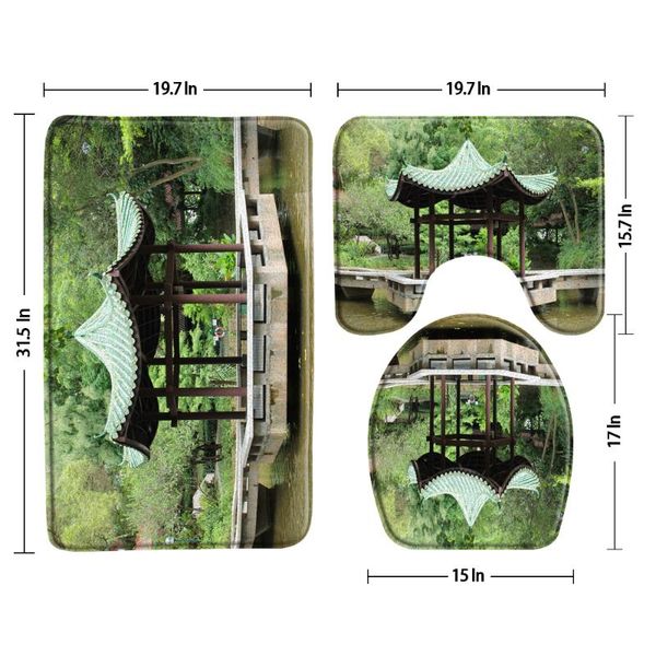 bath mats chinese garden architecture mat set green forest landscape non-slip 3 pcs bathroom decor sets rug toilet cover u-shaped pad
bath mats chinese garden architecture mat set green forest landscape non-slip 3 pcs bathroom decor sets rug toilet cover u-shaped pad