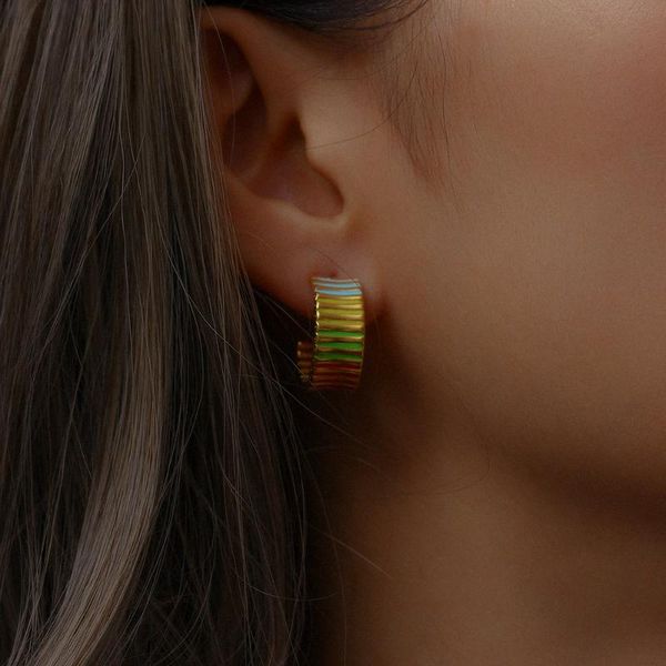 hoop & huggie 2021 summer design horizontal stripes enamel earring wide colorful gold plated tarnish chunky hoops for women, Golden;silver
hoop & huggie 2021 summer design horizontal stripes enamel earring wide colorful gold plated tarnish chunky hoops for women, Golden;silver