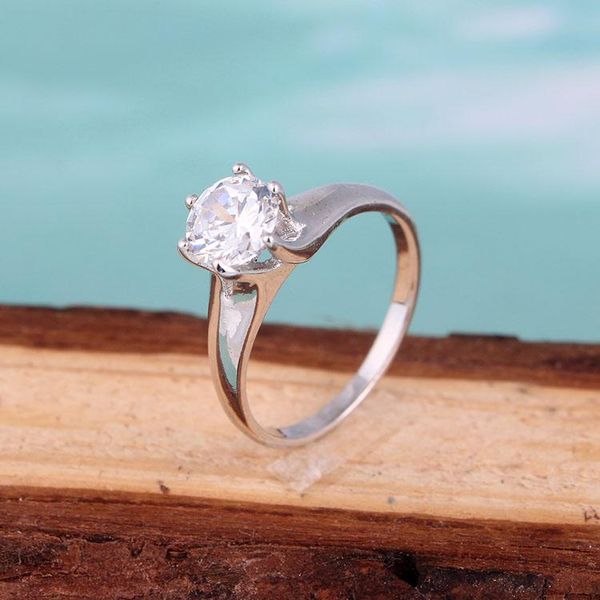 wedding rings 2021 cubic zirconia gift for women round silver color ring classic single simulation six-claw jewelry, Slivery;golden
wedding rings 2021 cubic zirconia gift for women round silver color ring classic single simulation six-claw jewelry, Slivery;golden