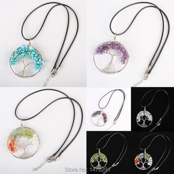 pendant necklaces 48x48mm handmade natural mix-crystal stone round leather cord necklace 18"l, Silver
pendant necklaces 48x48mm handmade natural mix-crystal stone round leather cord necklace 18"l, Silver