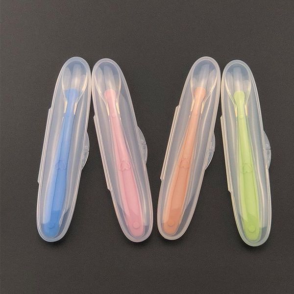 cups, dishes & utensils 1pc baby spoon feeding with storage box non-slip trainning food grade silicone cute child kid tableware
cups, dishes & utensils 1pc baby spoon feeding with storage box non-slip trainning food grade silicone cute child kid tableware