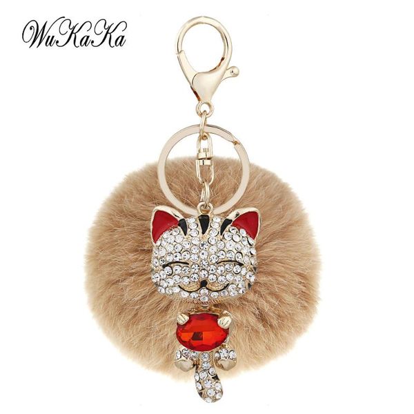 keychains crystal fluffy cat pompom keychain girl women accessories youth purse handbag charm 100% real furry, Silver
keychains crystal fluffy cat pompom keychain girl women accessories youth purse handbag charm 100% real furry, Silver