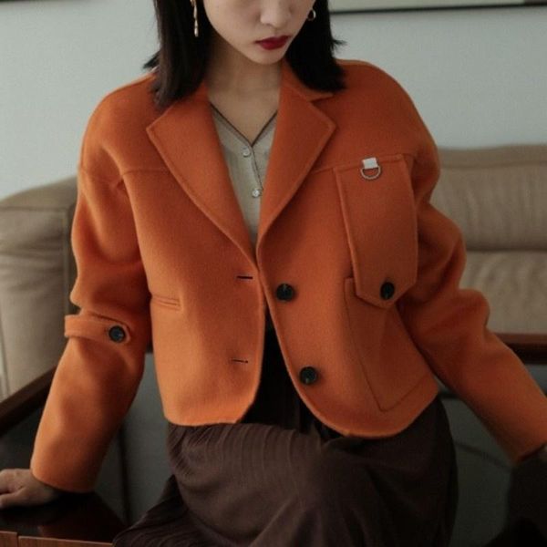 women's wool & blends women blend coat autumn winter office lady single breasted short jackets streetwear elegant long sleeve outwear f, Black
women's wool & blends women blend coat autumn winter office lady single breasted short jackets streetwear elegant long sleeve outwear f, Black