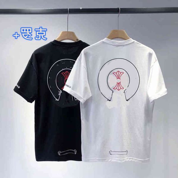 chao brand cro + ch sanskrit cross color letter collar t-shirt for men and women short sleeve horseshoe print lovers, White;black
chao brand cro + ch sanskrit cross color letter collar t-shirt for men and women short sleeve horseshoe print lovers, White;black