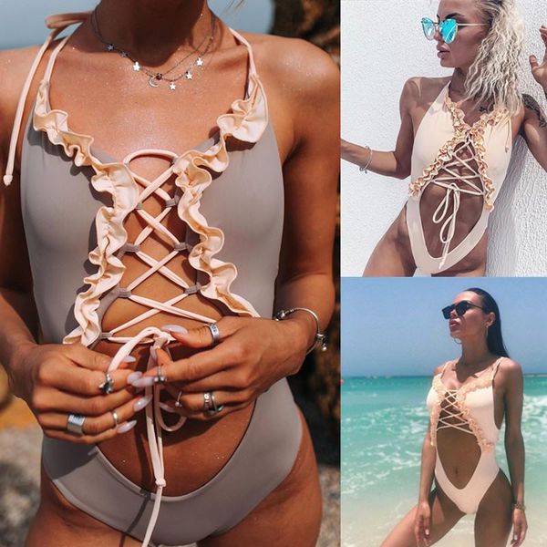 2021 new european and american one-piece swimsuit solid color drawstring hollowout bikini one-piece swimsuit
2021 new european and american one-piece swimsuit solid color drawstring hollowout bikini one-piece swimsuit
