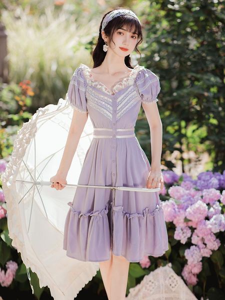 casual dresses sweetxue vintage retro fairy purple dress female lace stitching ruffled cute kawaii party vestido de mujer, Black;gray
casual dresses sweetxue vintage retro fairy purple dress female lace stitching ruffled cute kawaii party vestido de mujer, Black;gray