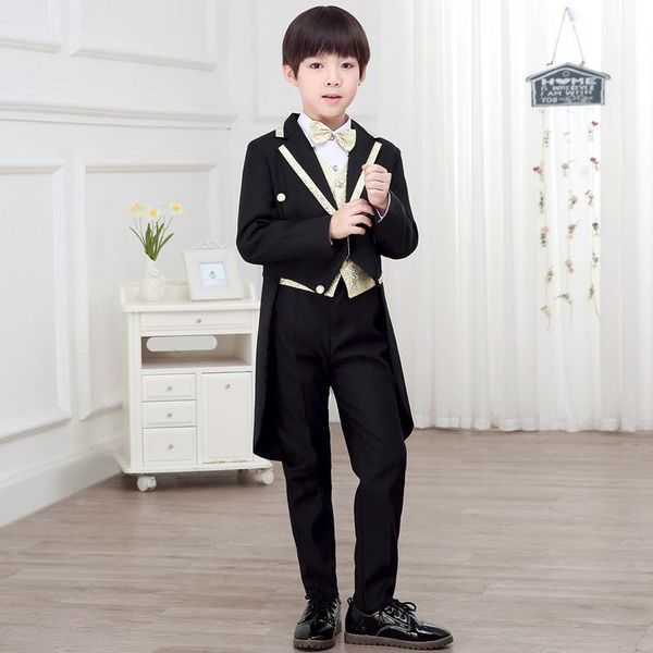 suits children formal suit jacket tails boys dress 5 pieces set jacket+vest+pants +bow tie+shirts size 2years -10 years, Black
suits children formal suit jacket tails boys dress 5 pieces set jacket+vest+pants +bow tie+shirts size 2years -10 years, Black