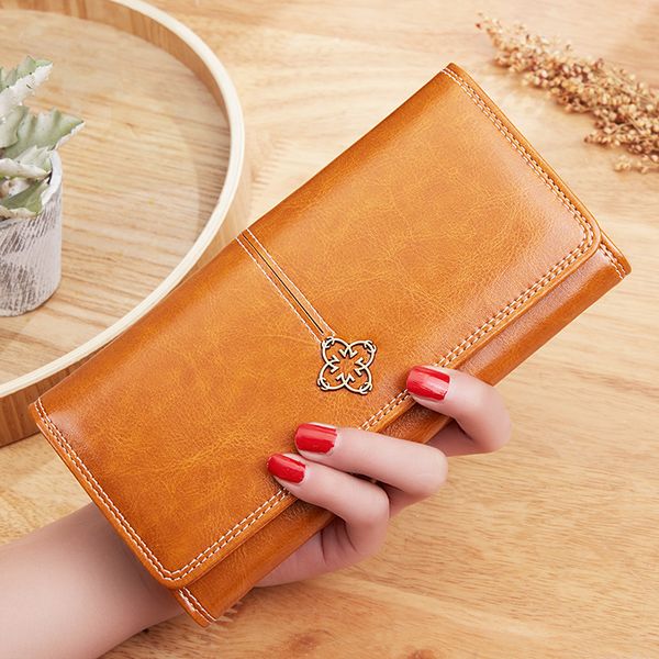 vintage designer womens wallet wax oil skin purse money bag ladys pu leather long clutch wallet card holder portable phone sac, Red;black
vintage designer womens wallet wax oil skin purse money bag ladys pu leather long clutch wallet card holder portable phone sac, Red;black