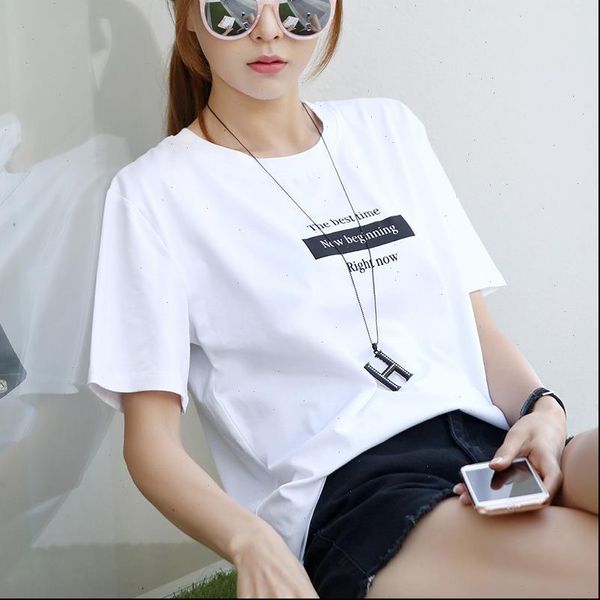summer women female t shirt printing fashion letter be fri st end t shirts short black, White
summer women female t shirt printing fashion letter be fri st end t shirts short black, White