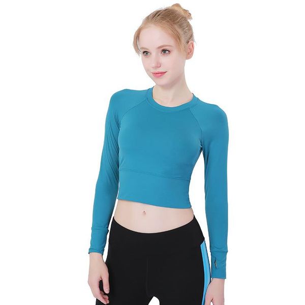 yoga outfits long sleeved t-shirt fitness women's running sports slim high elasticity with chest pad, White;red
yoga outfits long sleeved t-shirt fitness women's running sports slim high elasticity with chest pad, White;red