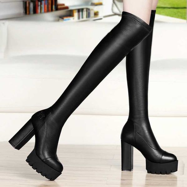 autumn and winter over knee boots thin leg elastic high tube heel women's net red, Black
autumn and winter over knee boots thin leg elastic high tube heel women's net red, Black