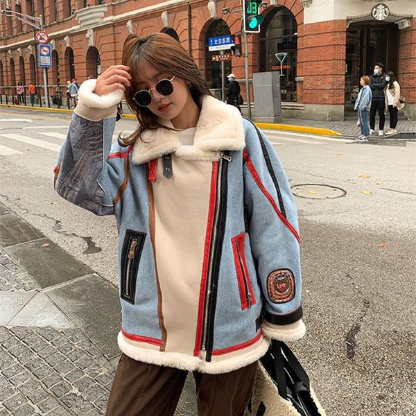 women's fur & faux 2021 winter down jacket genuine leather merino sheep coat women denim motorcycle embroidered mid-length parkas, Black
women's fur & faux 2021 winter down jacket genuine leather merino sheep coat women denim motorcycle embroidered mid-length parkas, Black