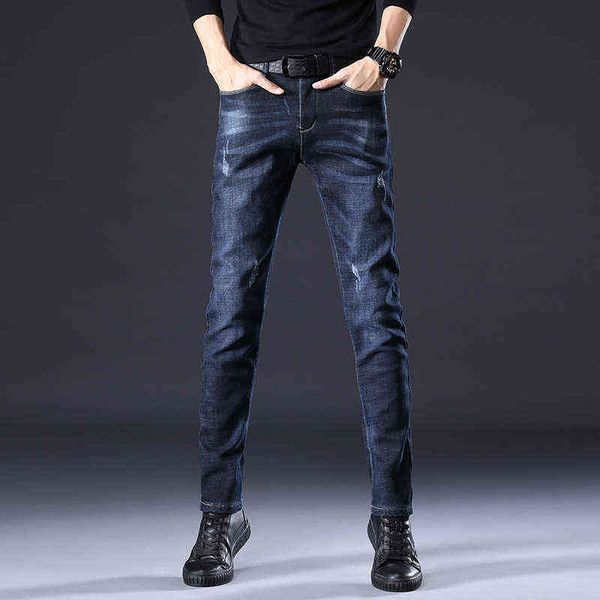 men's jeans jeans slim leggings 2021 spring and autumn trend men's elastic fashion plush pants, Blue
men's jeans jeans slim leggings 2021 spring and autumn trend men's elastic fashion plush pants, Blue