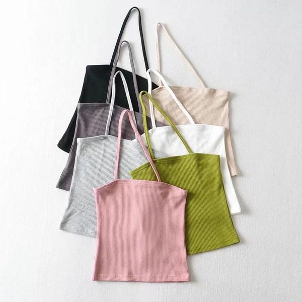 women's tanks & camis summer thread cross border navel show thin solid color ultra short slim back shoulder belt vest female dldd218, White
women's tanks & camis summer thread cross border navel show thin solid color ultra short slim back shoulder belt vest female dldd218, White