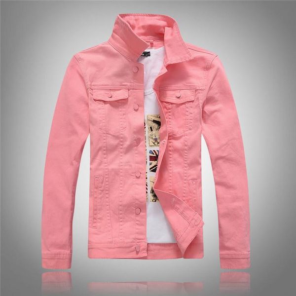 men's jackets american european style fashion men denim jacket luxury slim outerwear & coats for pink black, Black;brown
men's jackets american european style fashion men denim jacket luxury slim outerwear & coats for pink black, Black;brown