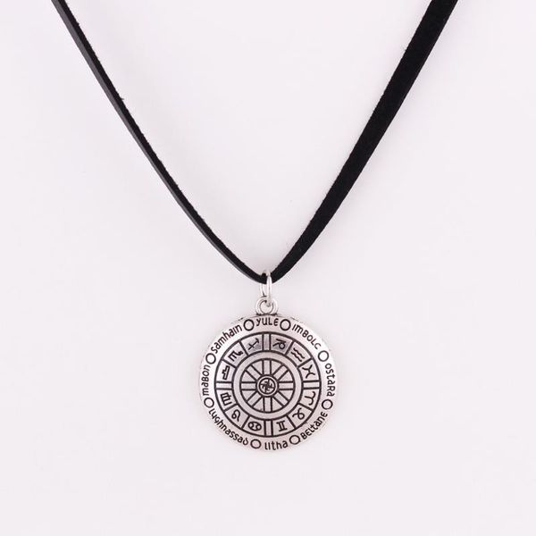 pendant necklaces leather rope chain zodiac rune pattern great choose as present talisman zinc alloy drop, Silver
pendant necklaces leather rope chain zodiac rune pattern great choose as present talisman zinc alloy drop, Silver