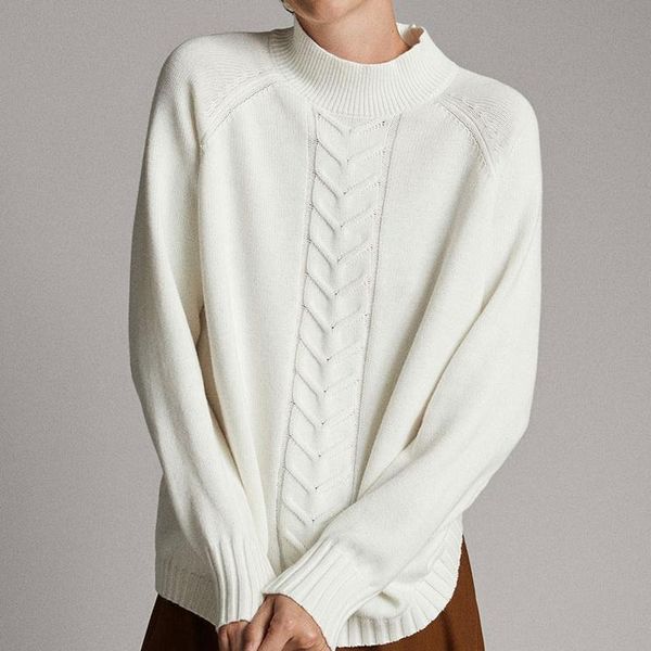 women's sweaters half high neck raglan sleeve sweater fall/winter cape style herringbone fine pattern long top, White;black
women's sweaters half high neck raglan sleeve sweater fall/winter cape style herringbone fine pattern long top, White;black