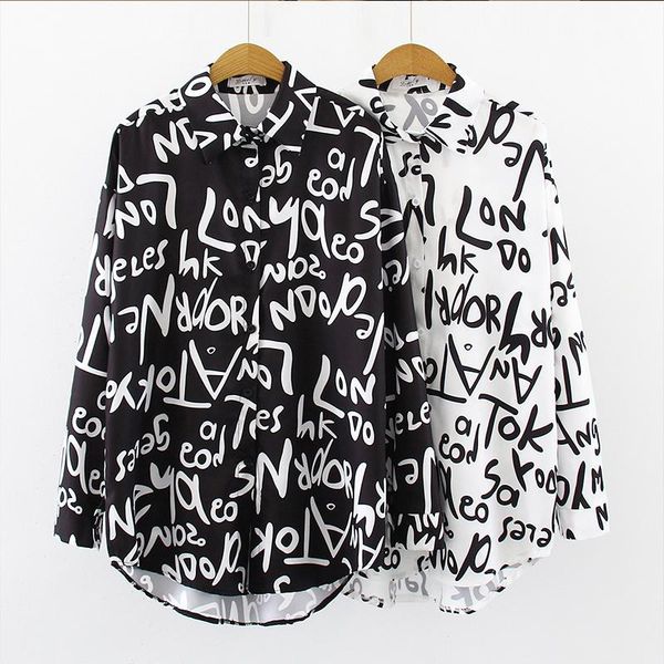 women's blouses & shirts 2021 spring autumn long sleeve women graffiti letter printing blouse fashion casual loose blusas mujer, White
women's blouses & shirts 2021 spring autumn long sleeve women graffiti letter printing blouse fashion casual loose blusas mujer, White