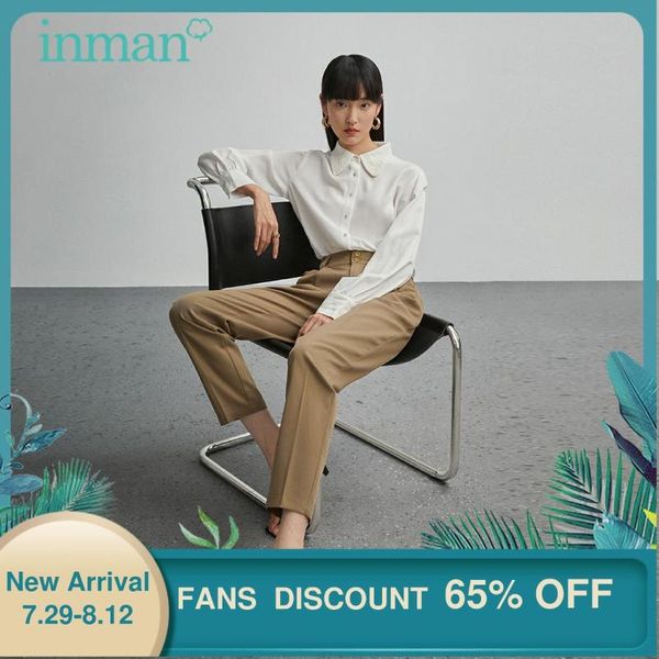 women's pants & capris inman autumn casual women retro literary style pleated double buttons solid color loose tapered trousers, Black;white
women's pants & capris inman autumn casual women retro literary style pleated double buttons solid color loose tapered trousers, Black;white