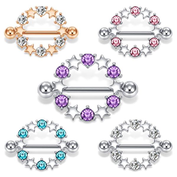 other 2 pc stainless steel nipple rings piercing body jewelry barbell cz star for women girls, Slivery;golden
other 2 pc stainless steel nipple rings piercing body jewelry barbell cz star for women girls, Slivery;golden