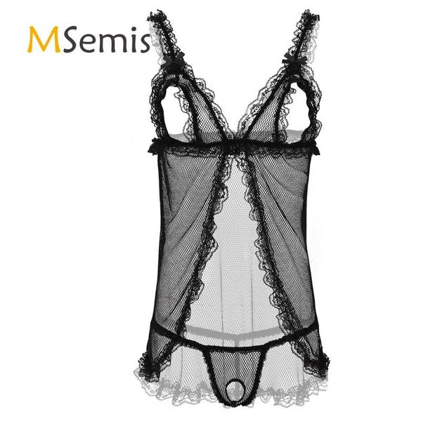 2pcs mens sissy bodysuit see through sheer fishnet lace lingerie set elastic shoulder straps open cups with g-string briefs
2pcs mens sissy bodysuit see through sheer fishnet lace lingerie set elastic shoulder straps open cups with g-string briefs