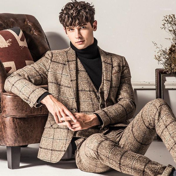 men's suits & blazers brand men clothing autumn suit jackets plaid single breasted coat mens formal wedding slim fit plus size1, White;black
men's suits & blazers brand men clothing autumn suit jackets plaid single breasted coat mens formal wedding slim fit plus size1, White;black